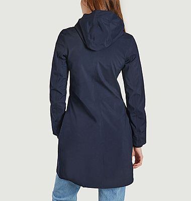 Stephy Bonded Fleece Lined Technical Hooded Trench Coat