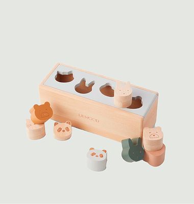 Children's wooden puzzle box