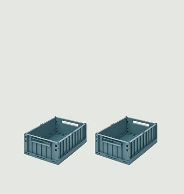 Set of 2 storage boxes