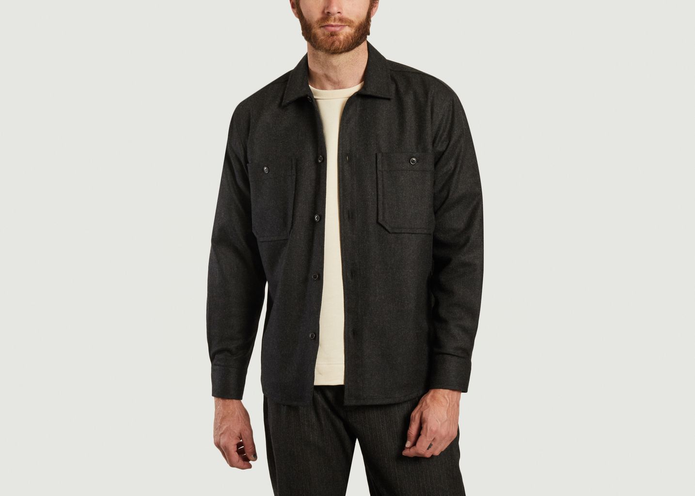 Army flannel loose overshirt - Outland