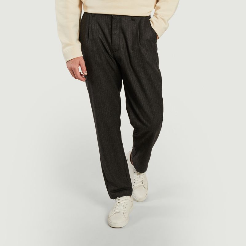 Striped pleated loose pants - Outland