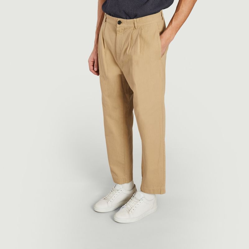 Double pleated cotton pants - Outland