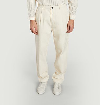 Cotton pleated pants