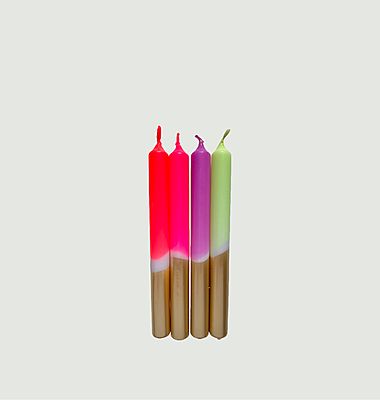 Dip Dye Neon  Baby it's cold outside Candle Set