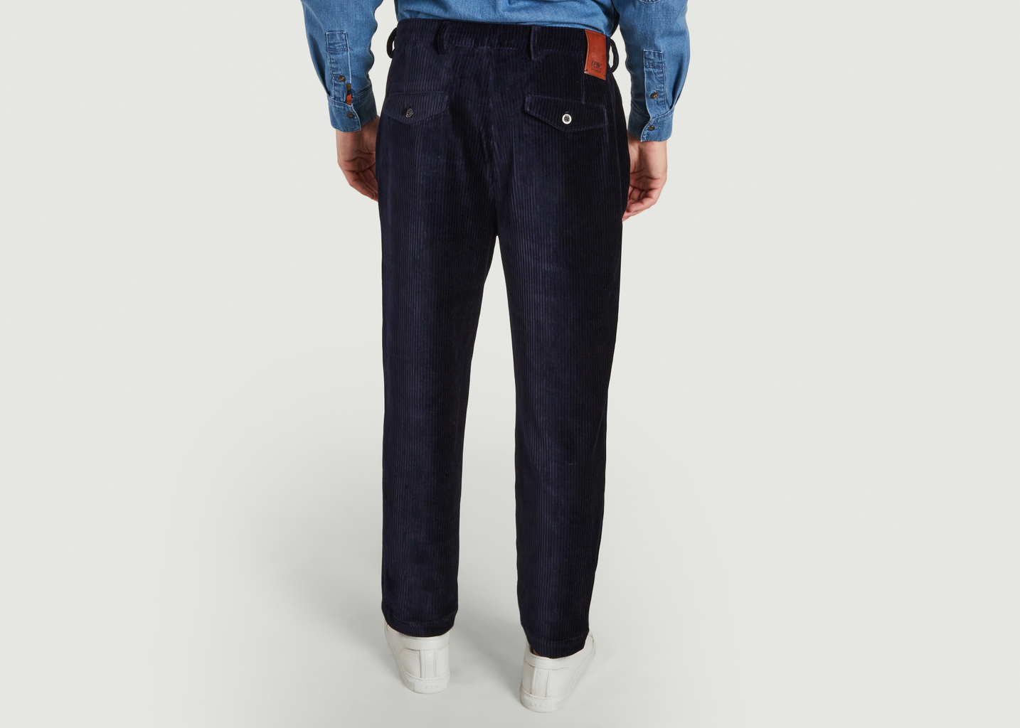 Enzo corduroy straight cropped chino pants - Reiko