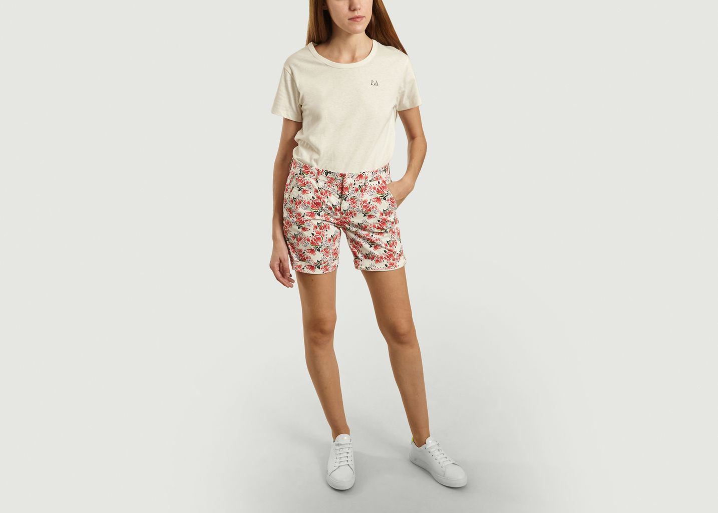 Selena Peonies Print Shorts - Reiko