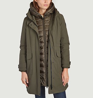 3-in-1 military long parka