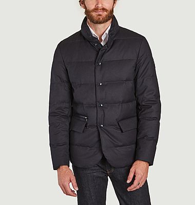 Luxe wool and duck down quilted jacket
