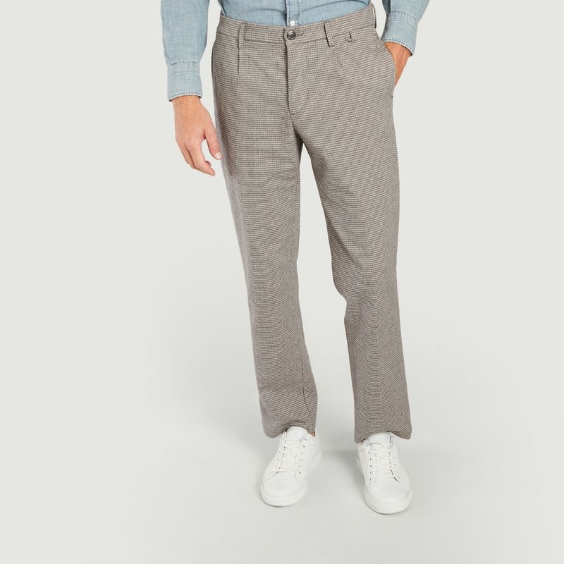 Sale Houndstooth Pants Sand A.B.C.L. 
