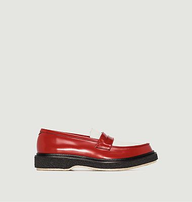 Two-tone perforated loafers Type 5