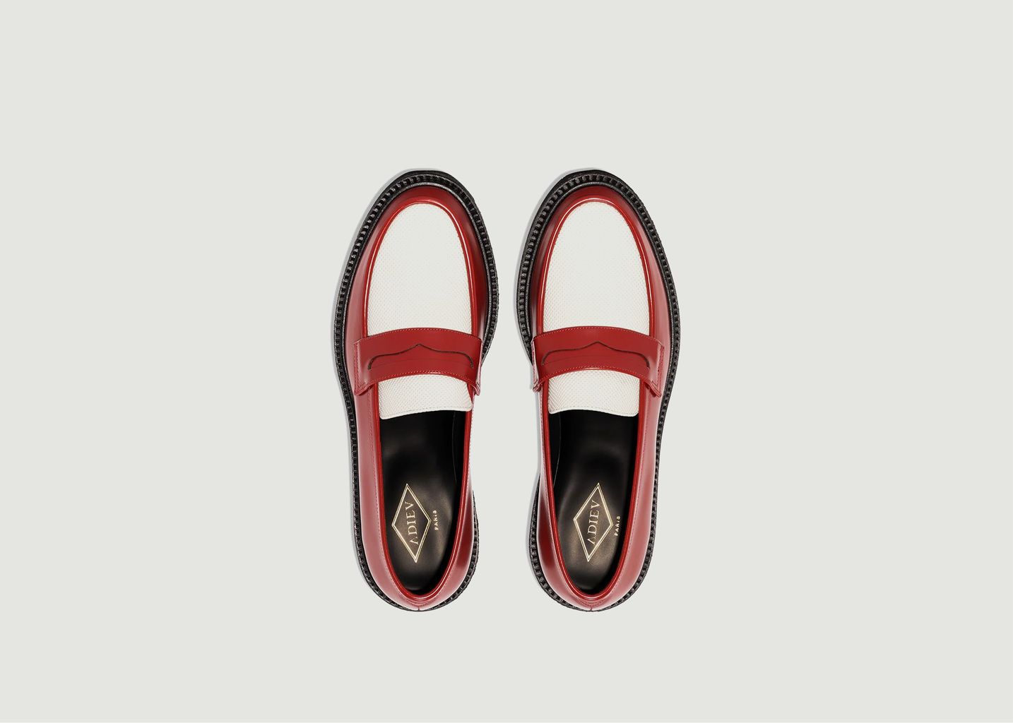 Two-tone perforated loafers Type 5 - Adieu