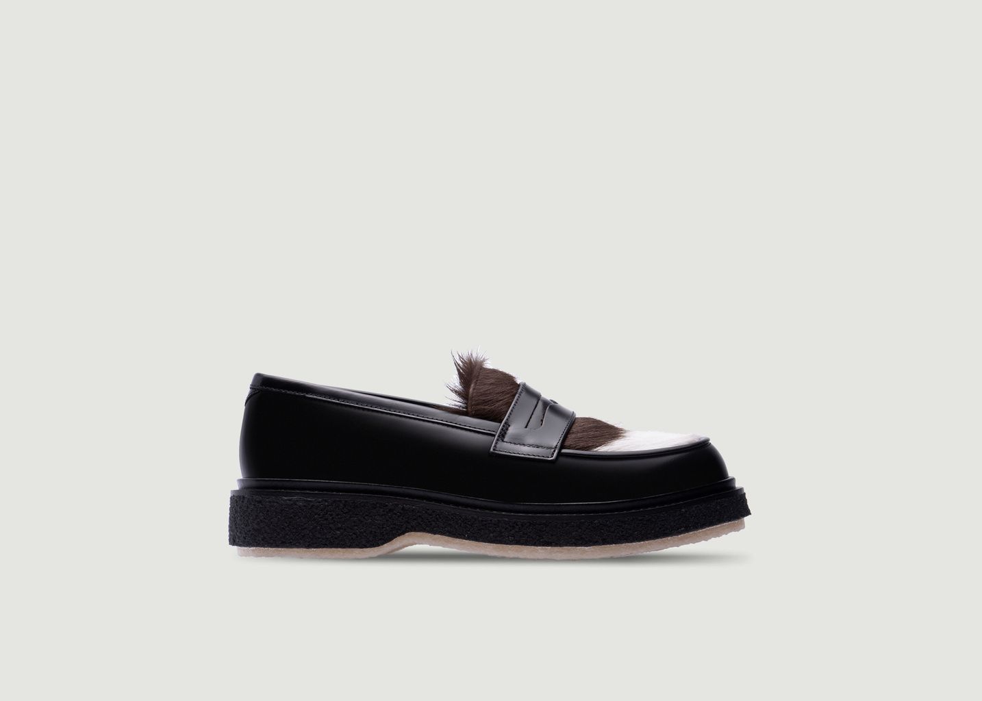 Type 05 Adieu x Très Bien leather and naturel hairs loafers - Adieu