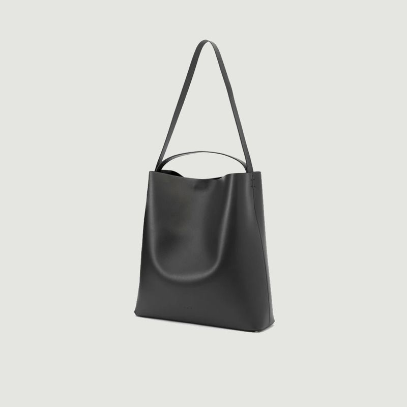 Double wear leather tote bag Black Aesther Ekme