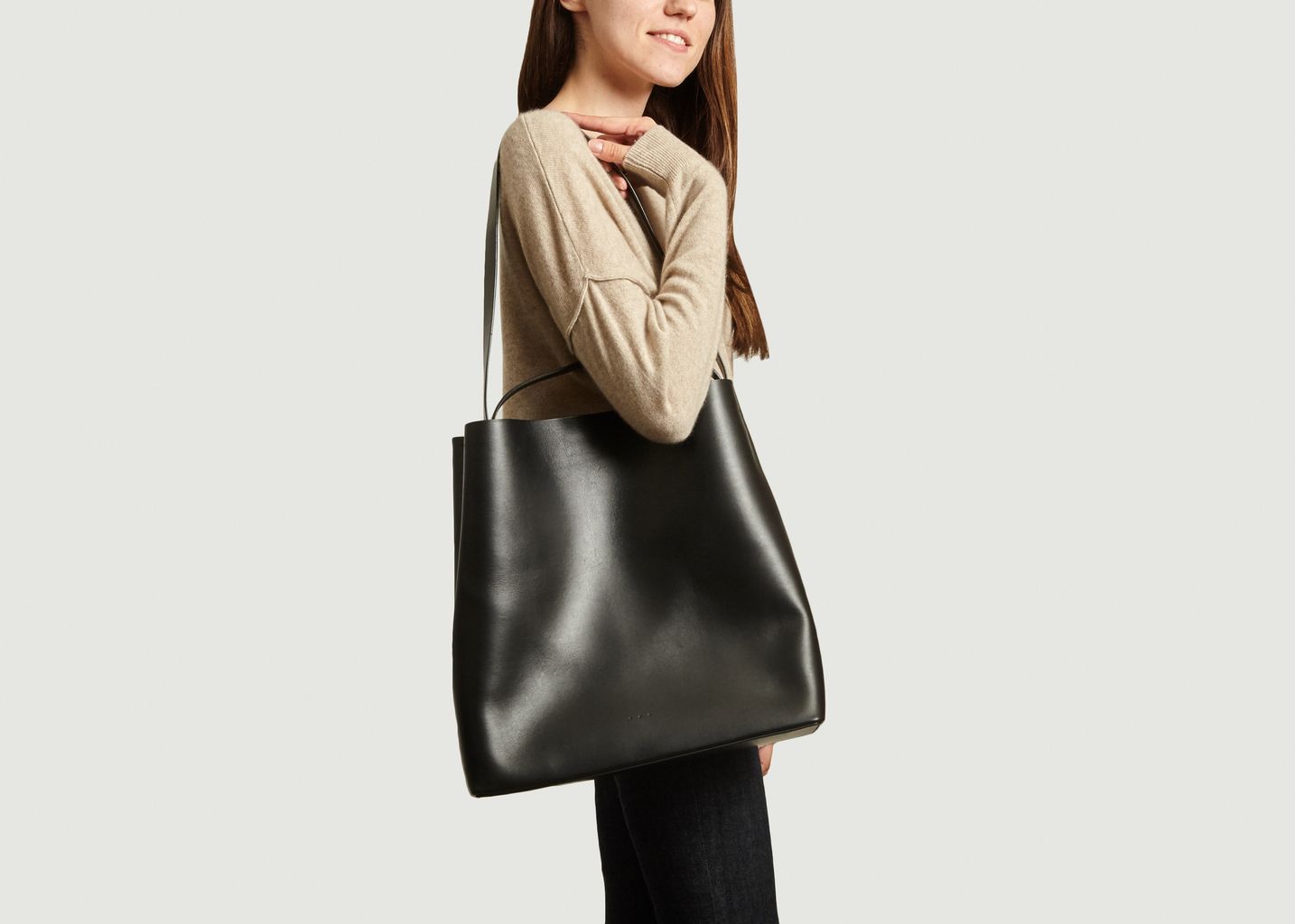 Aesther Ekme Sac mini smooth leather top handle bag - Realry: Your