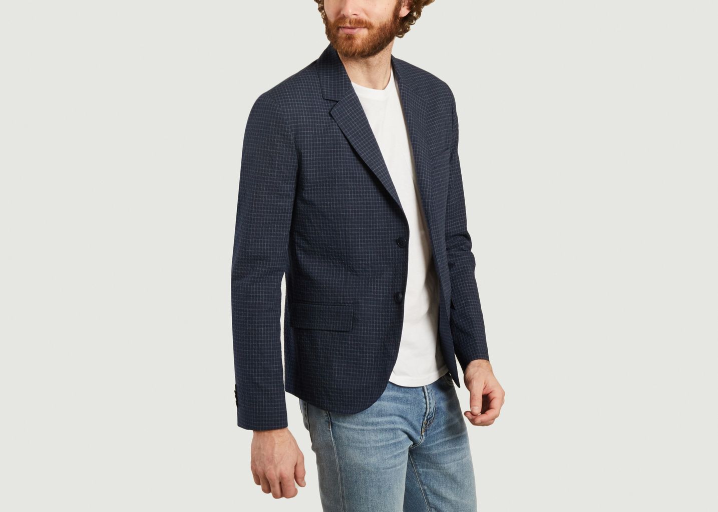 Veste de costume à carreaux - agnès b.