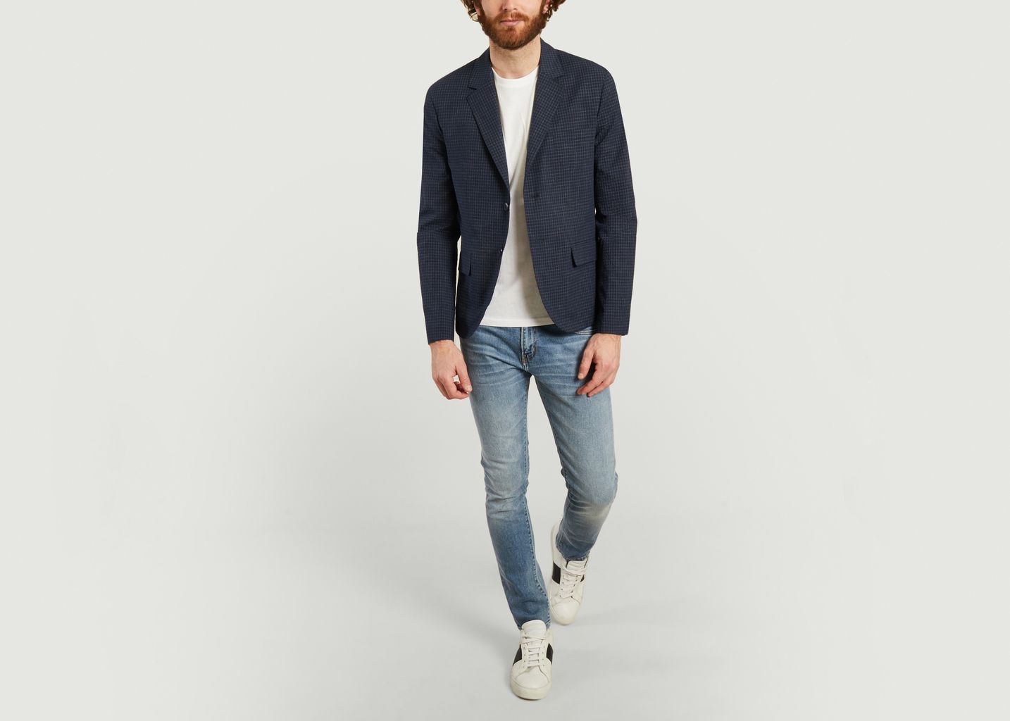 Veste de costume à carreaux - agnès b.