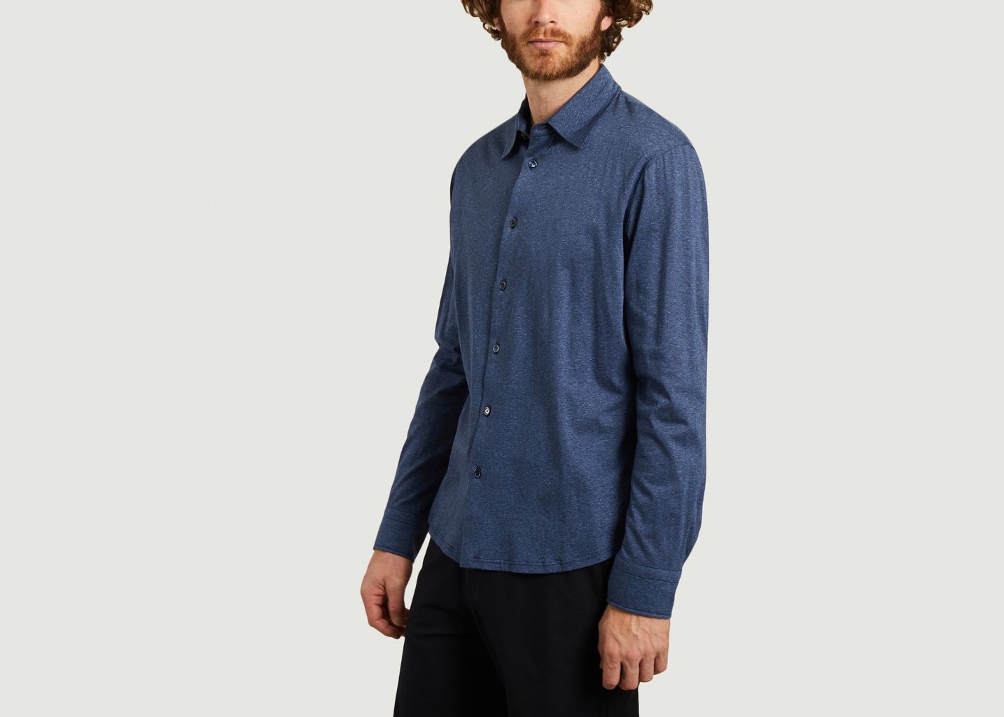 Chemise en jersey à micro rayures John - agnès b.