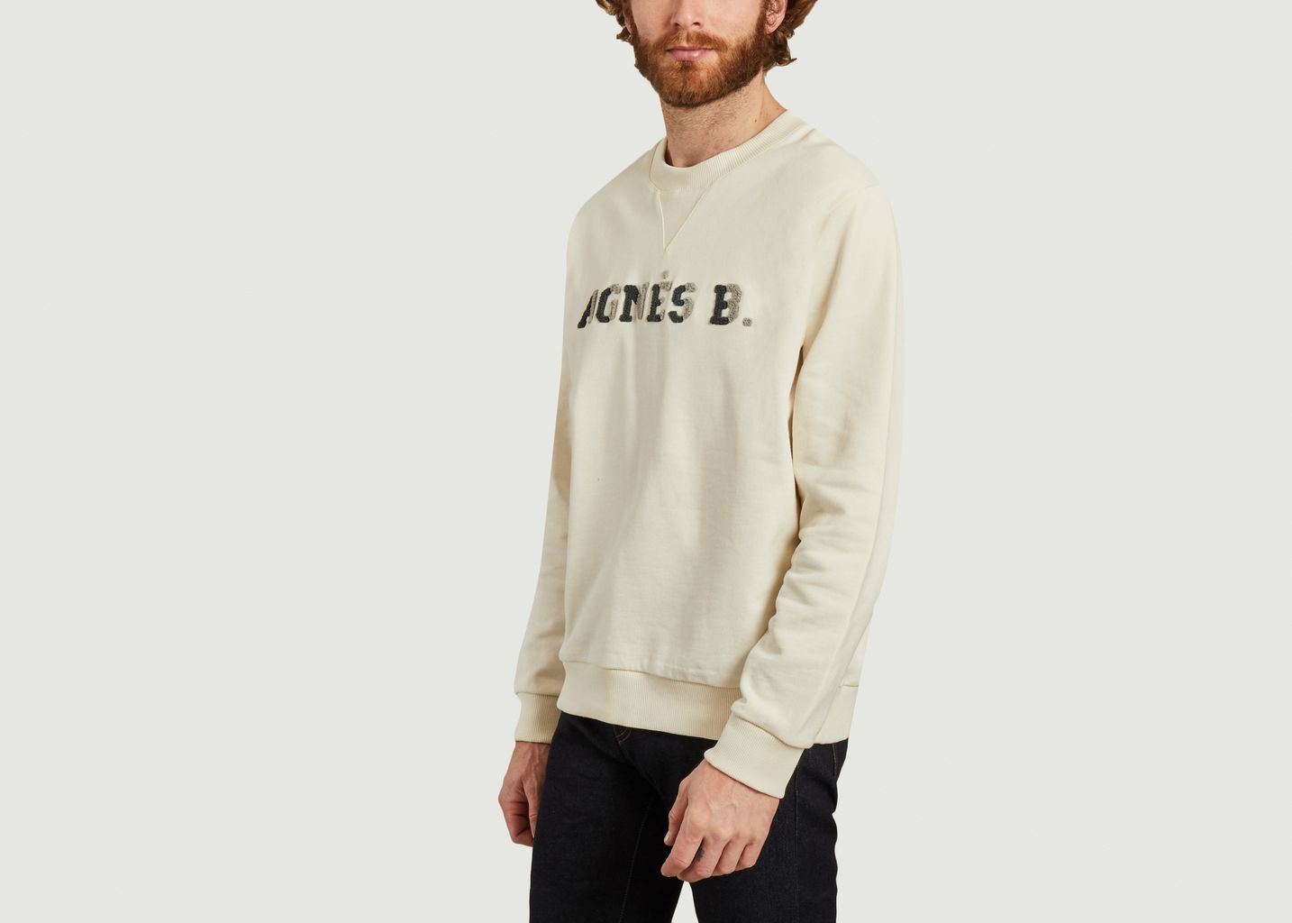 Sweatshirt siglé en coton bio - agnès b.