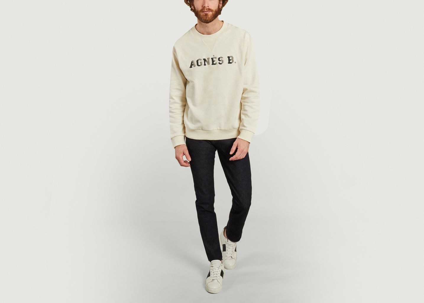 Sweatshirt siglé en coton bio - agnès b.