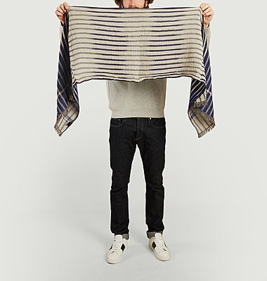 Denis cotton striped scarf