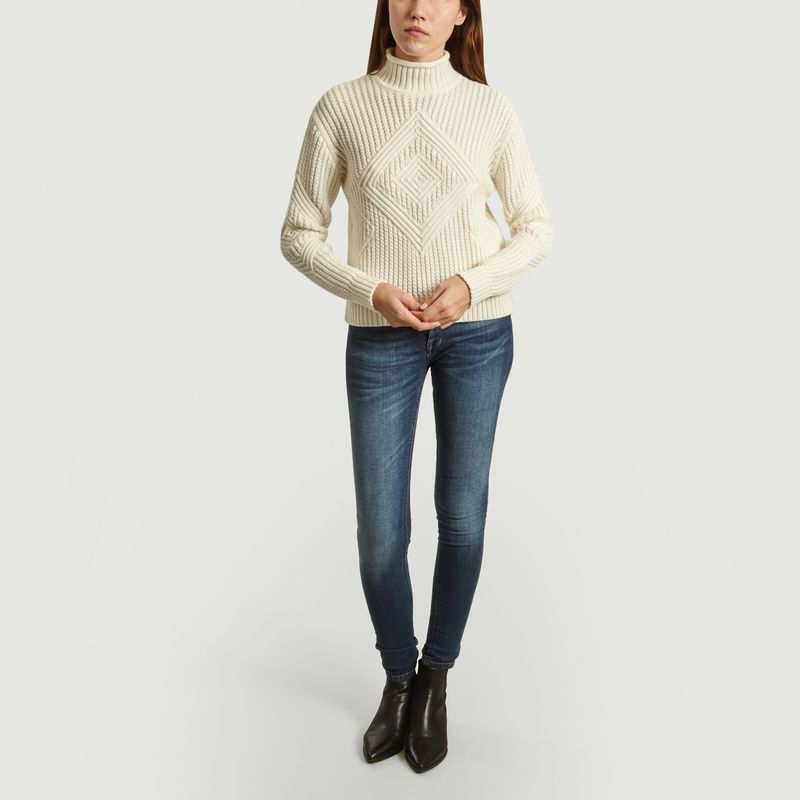 Pull Trek Maille Fantaisie Laine Mélangée - agnès b.