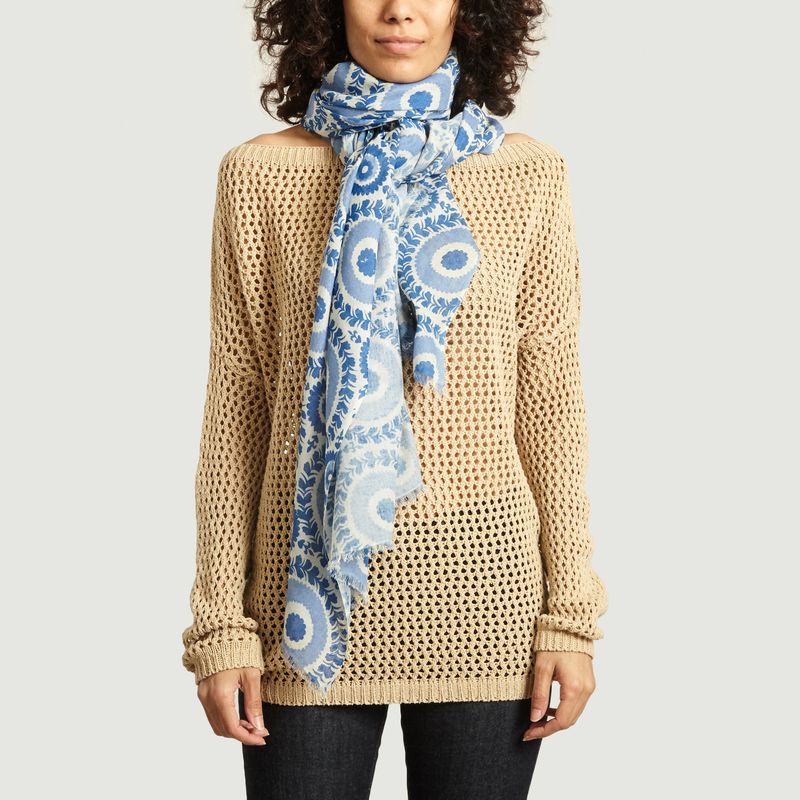 Marlène floral pattern cotton scarf - agnès b.