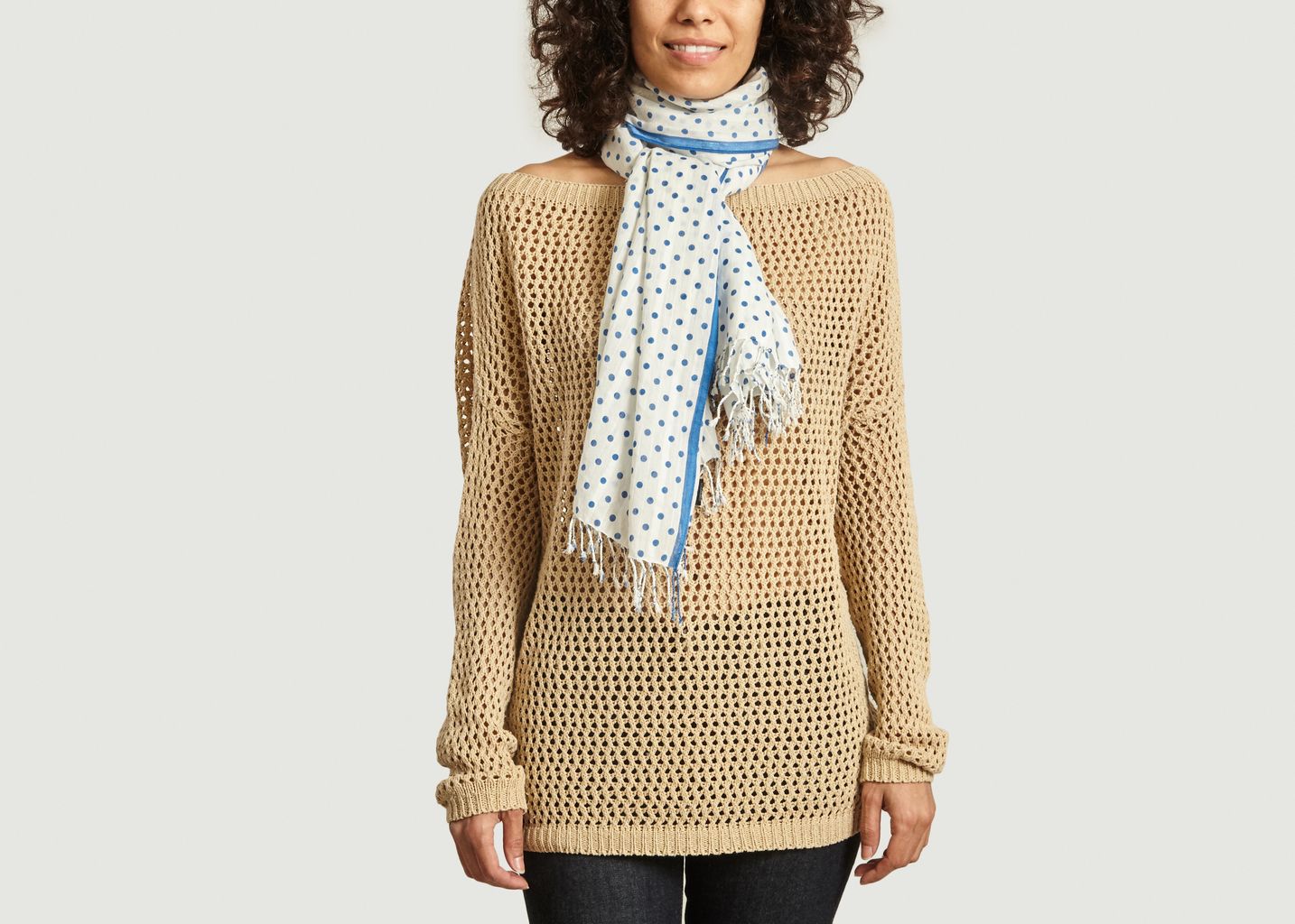 Mary polka dot cotton scarf - agnès b.