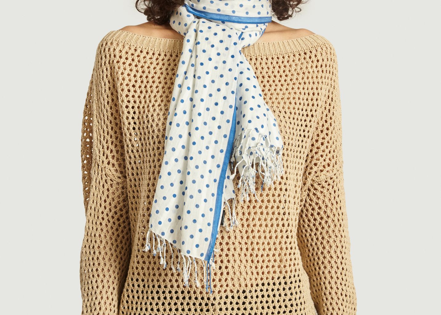 Mary polka dot cotton scarf - agnès b.