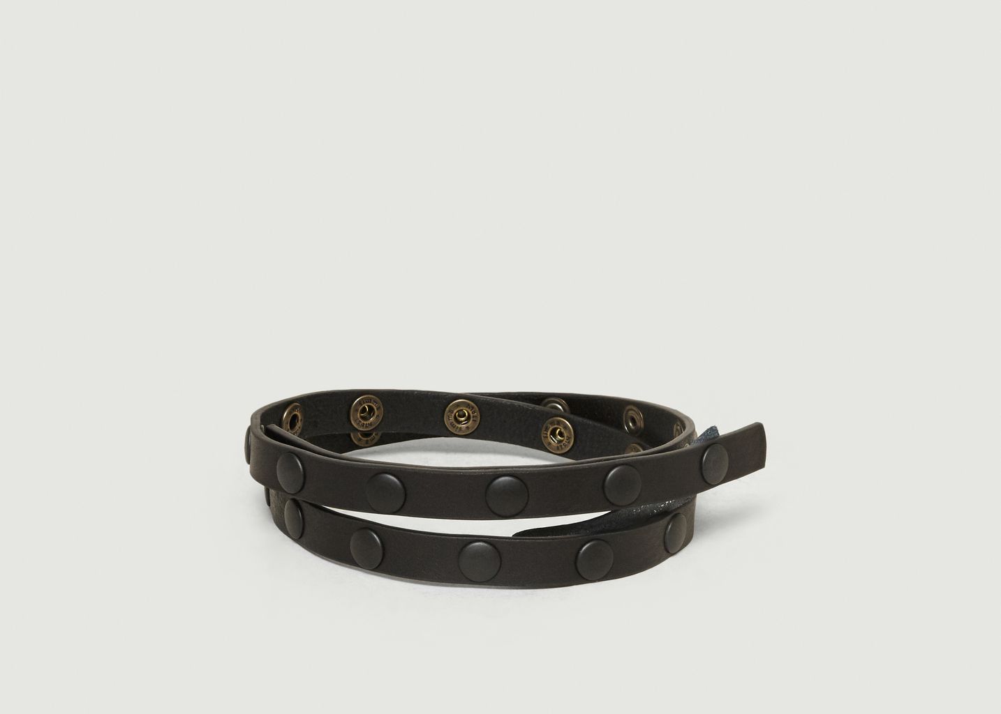 Leather belt with press studs - agnès b.