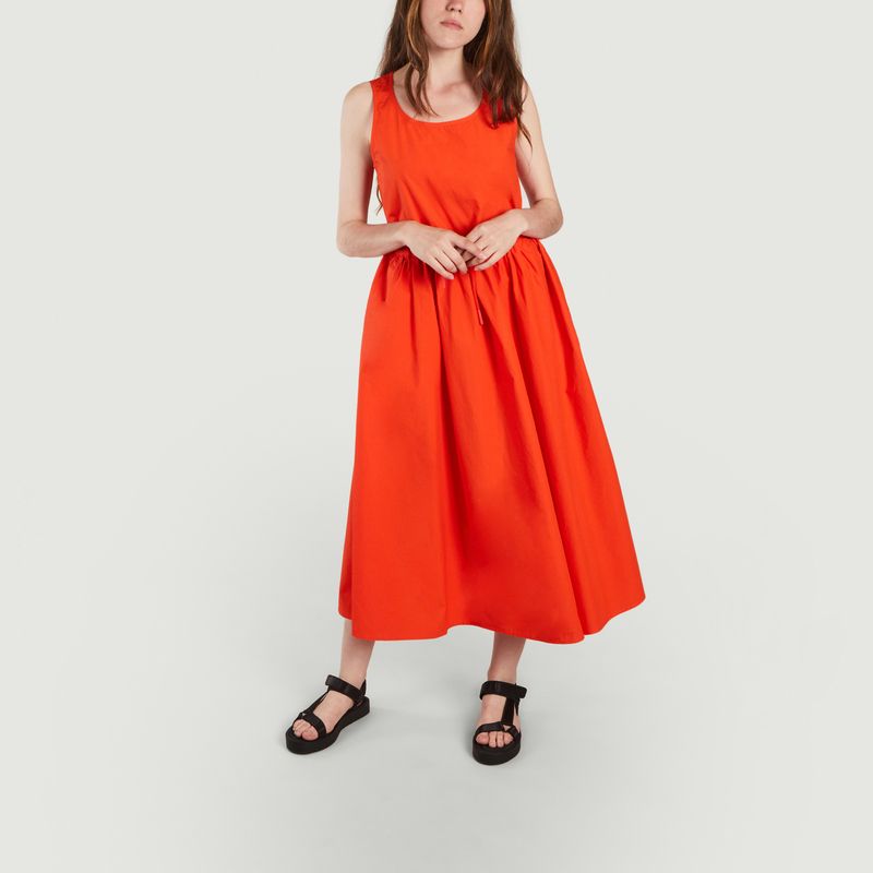 Long sleeveless dress in organic cotton - Aigle