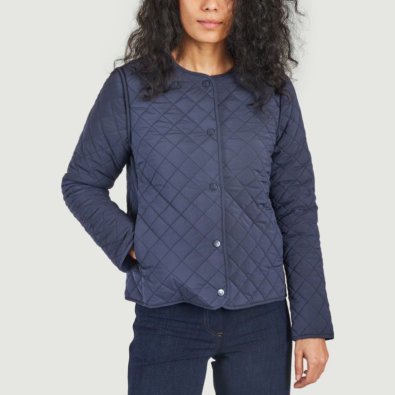 Short waterproof down jacket Navy Blue Aigle L’Exception