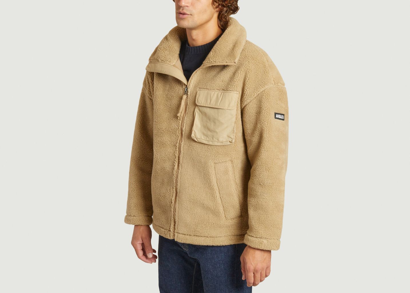 Sherpa Fleece Mit Reißverschluss Mit Tasche - Aigle