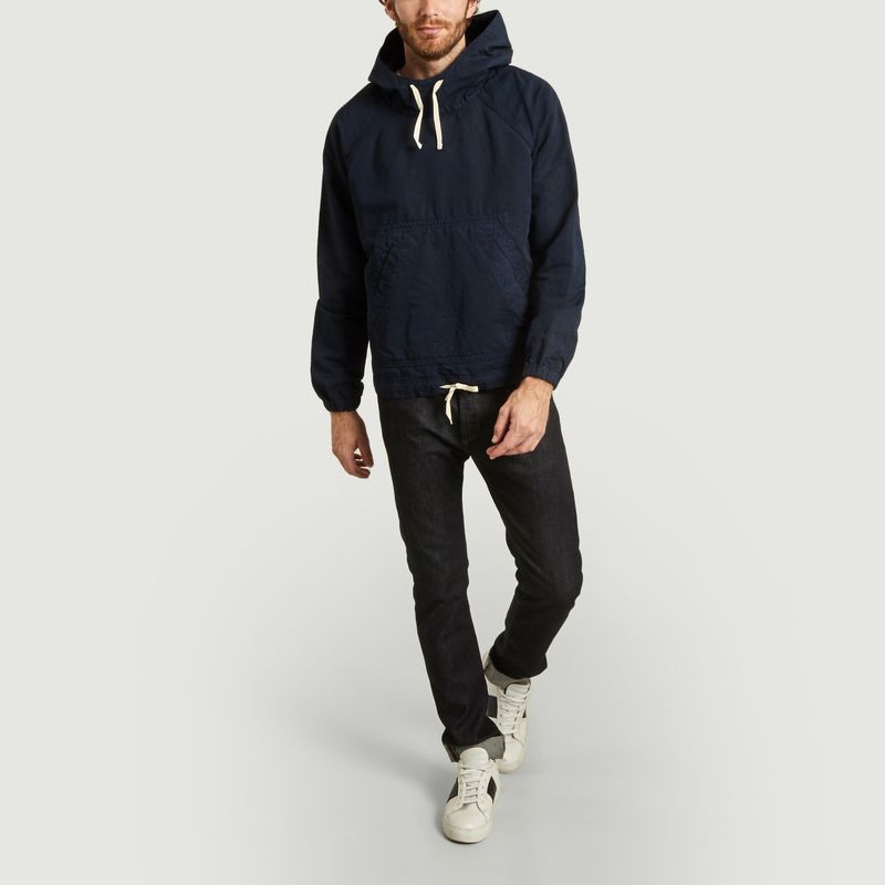 Veste hoodie boxy en lin et coton - Albam