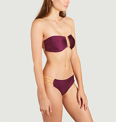 Marie Wine Glossy swimsuit top