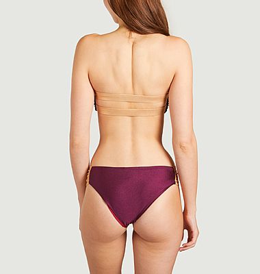 Marie Wine Glossy swimsuit top