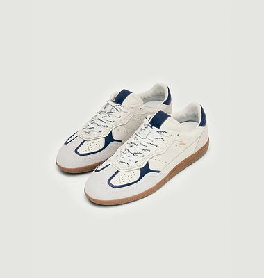 Tb.490 Rife Grain White Navy Leather Sneakers