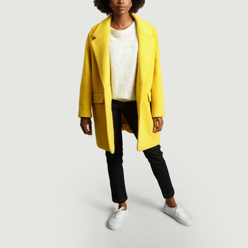 american vintage manteau jaune