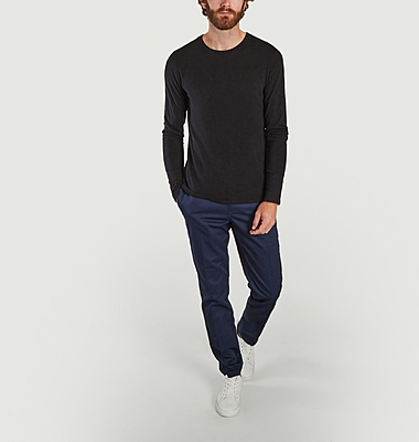 Bysapick slub cotton long sleeves t-shirt