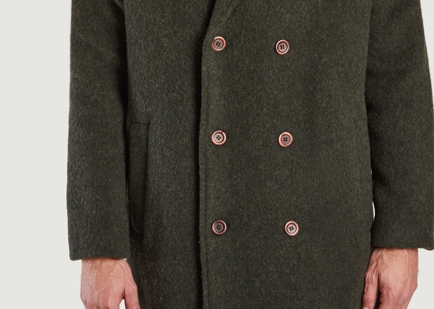 Langer Mantel Zefir aus recycelter Wolle - American Vintage
