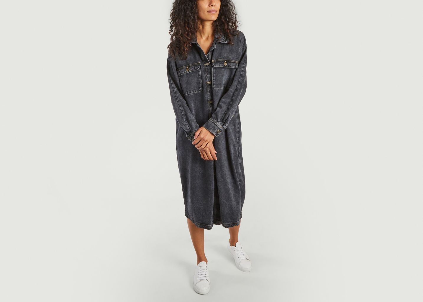 Robe-chemise boutonnée en denim Yopday - American Vintage