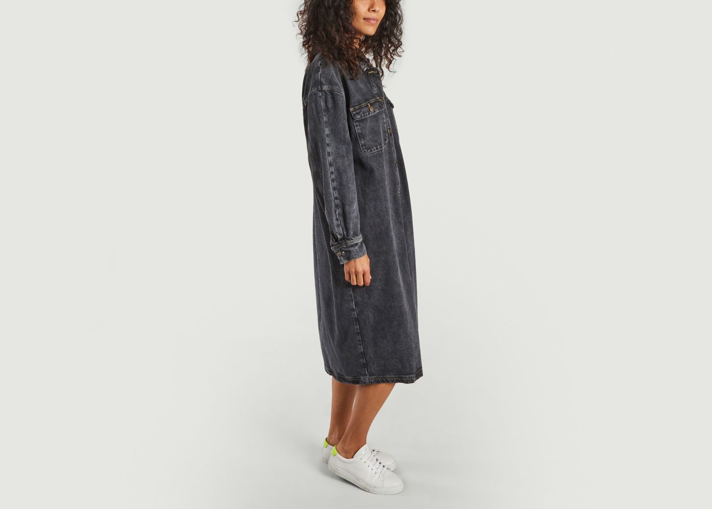 Robe-chemise boutonnée en denim Yopday - American Vintage