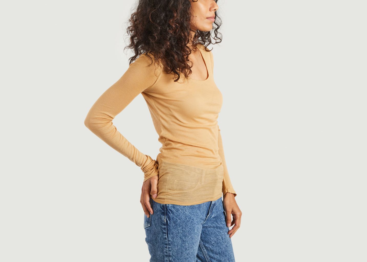 Massachusetts long sleeves supima cotton t-shirt - American Vintage