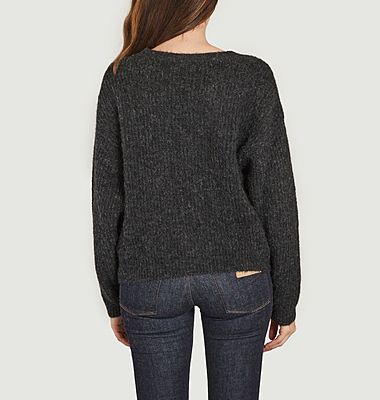 Ribbed round neck sweater East