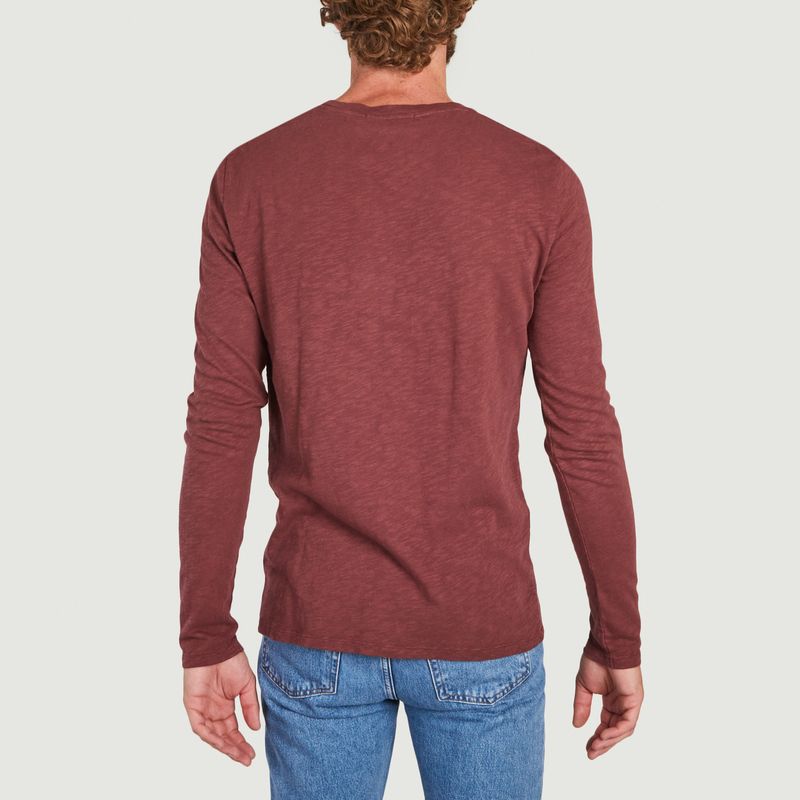 T-shirt manches longues en coton flammé Bysapick - American Vintage