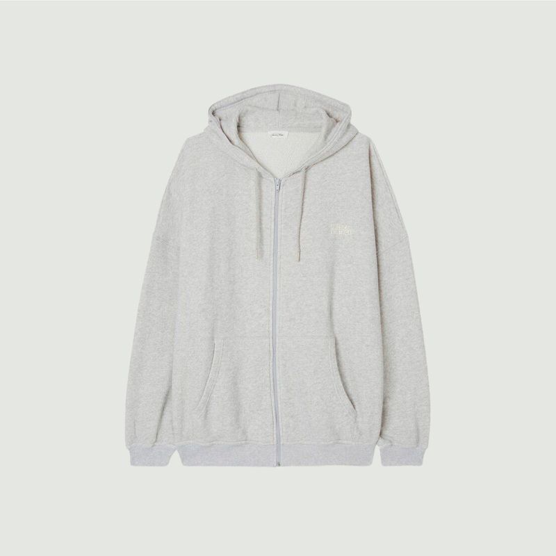Kodytown full-cut hoodie with zip and logo - American Vintage
