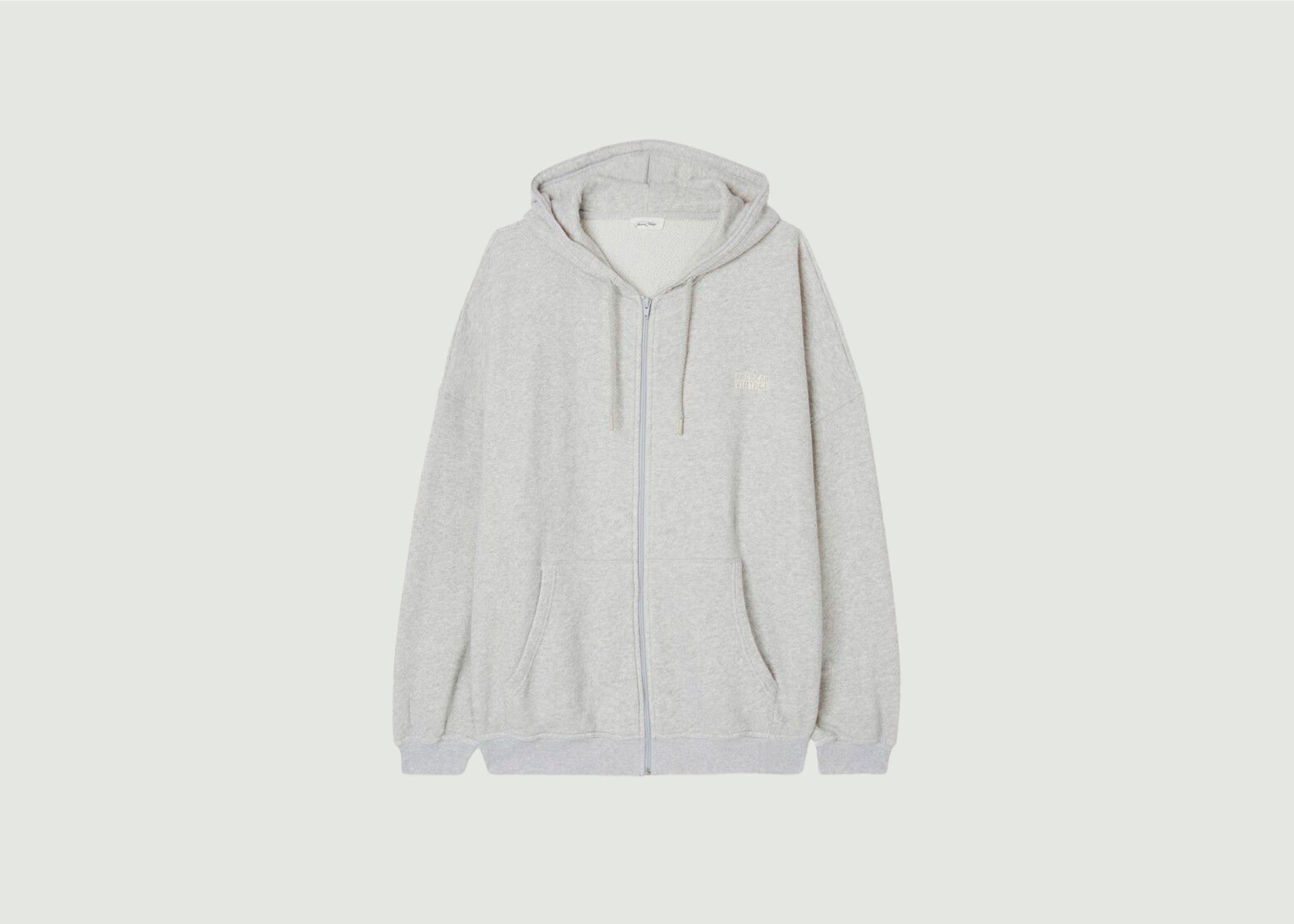 Kodytown full-cut hoodie with zip and logo - American Vintage