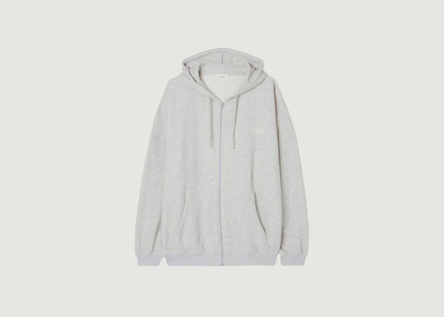 Kodytown full-cut hoodie with zip and logo - American Vintage