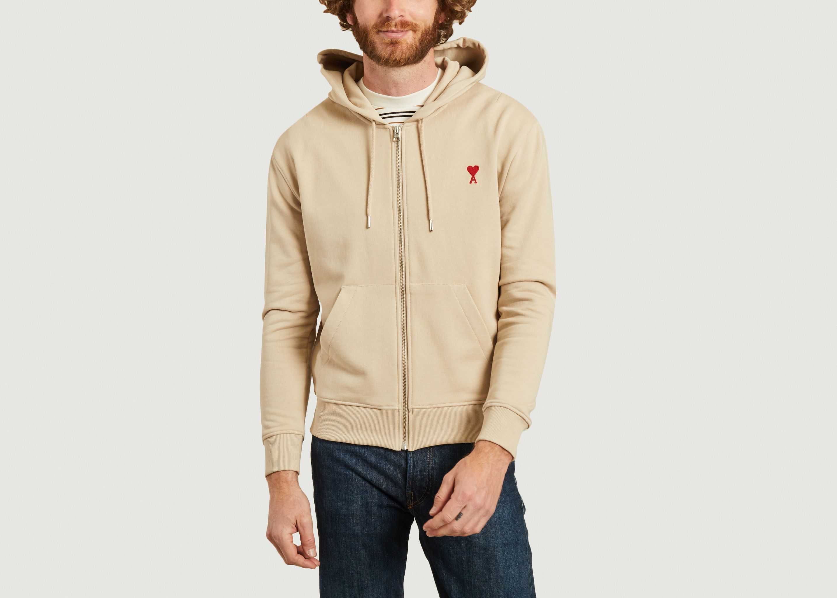ami hoodie beige