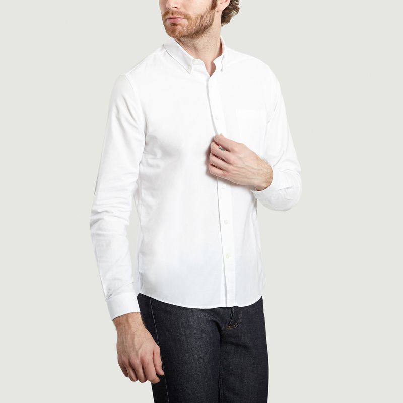 white button down shirt no pocket