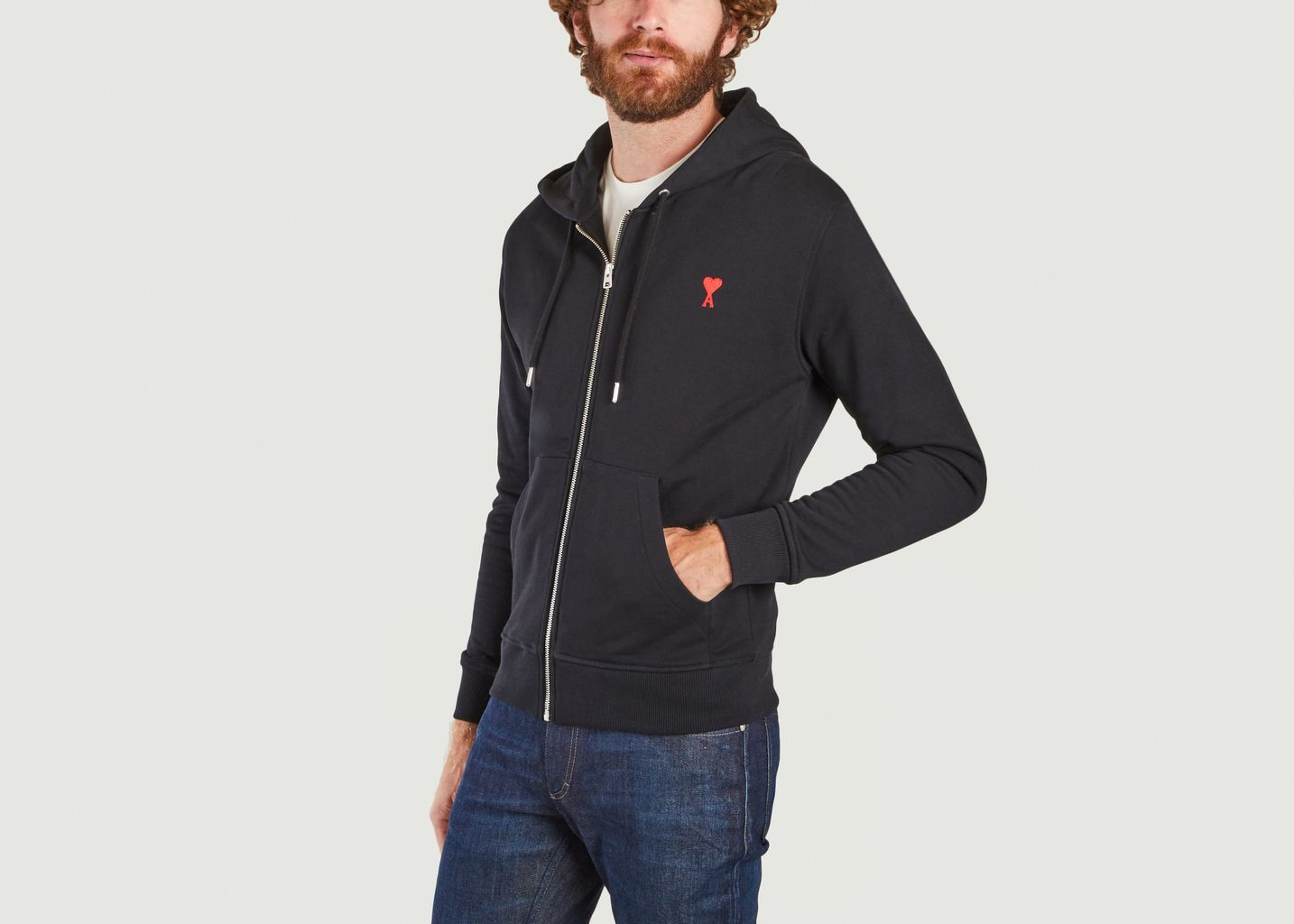 Hoodie zippé AMI de coeur - AMI Paris